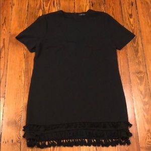 Zara Black Dress with Fringe
